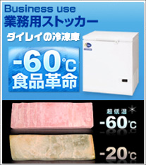ダイレイの無風-60℃業務用超低温冷凍庫